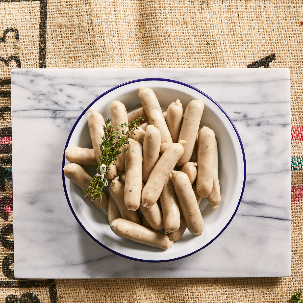 Chicken and Thyme Chipolata Sausages Black Forest Smokehouse