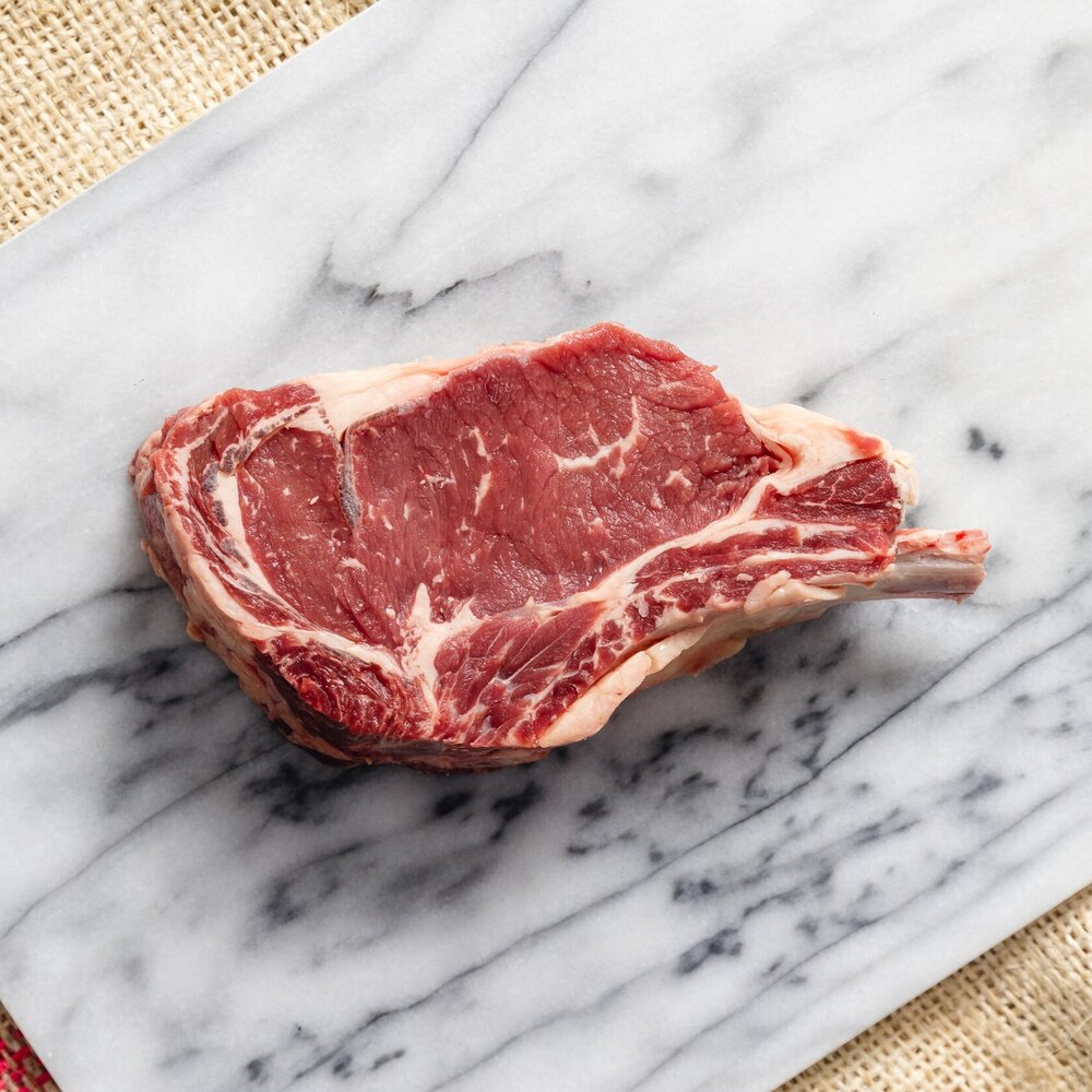 Rib Eye On The Bone (1kg Av) – Black Forest Smokehouse