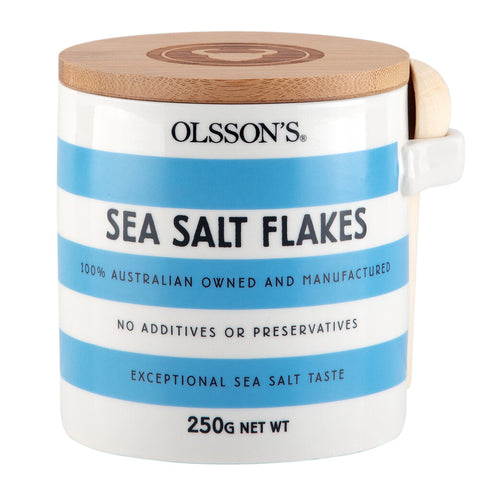 Olsson’s Sea Salt Flakes Stoneware Jar 250g